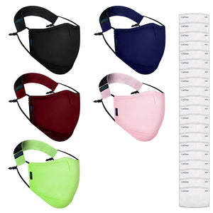 OxiClear N99 Anti Pollution Face Mask with Carbon Filters Headband Reu